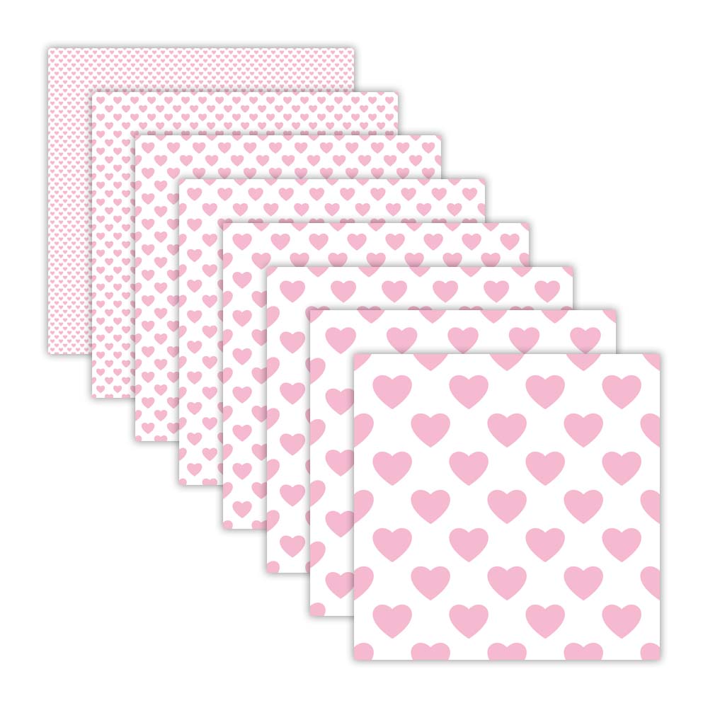 Pink Heart Valentine's Day Digital Scrapbook Papers