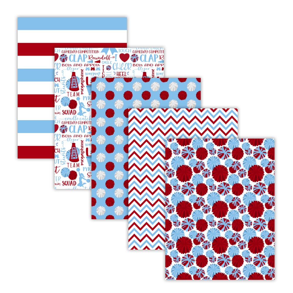 Printable Cheerleading Digital Background Patterns