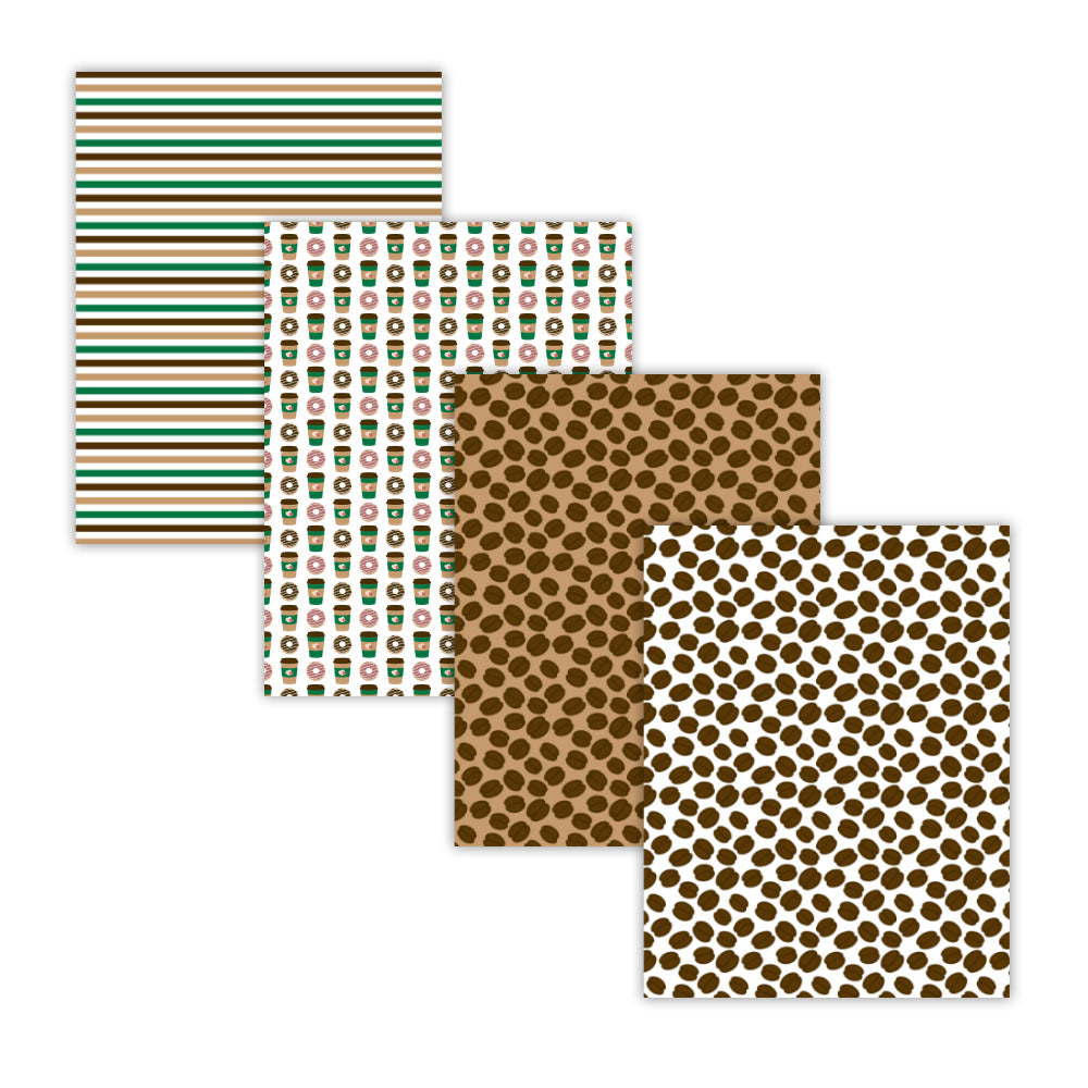 coffee bean donut shopp digital papers