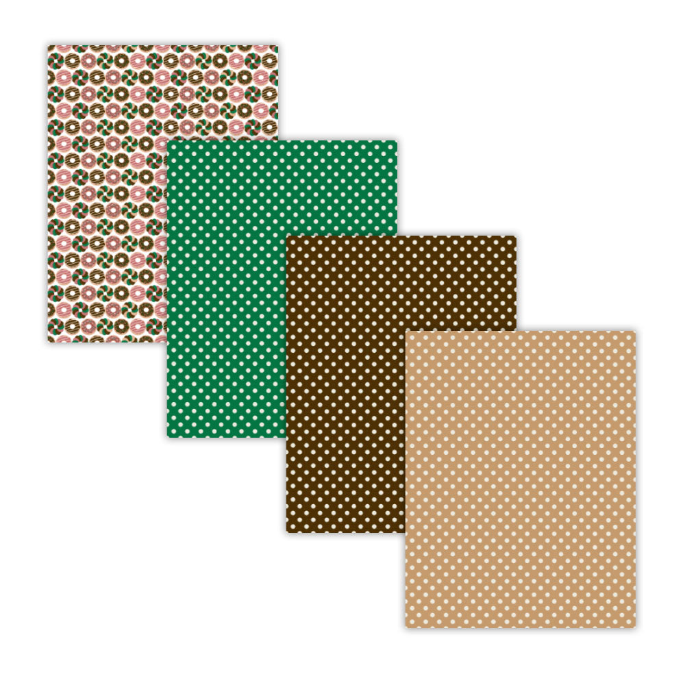 doughnut digital papers,green brown tan polka dot digital scrapbook papers