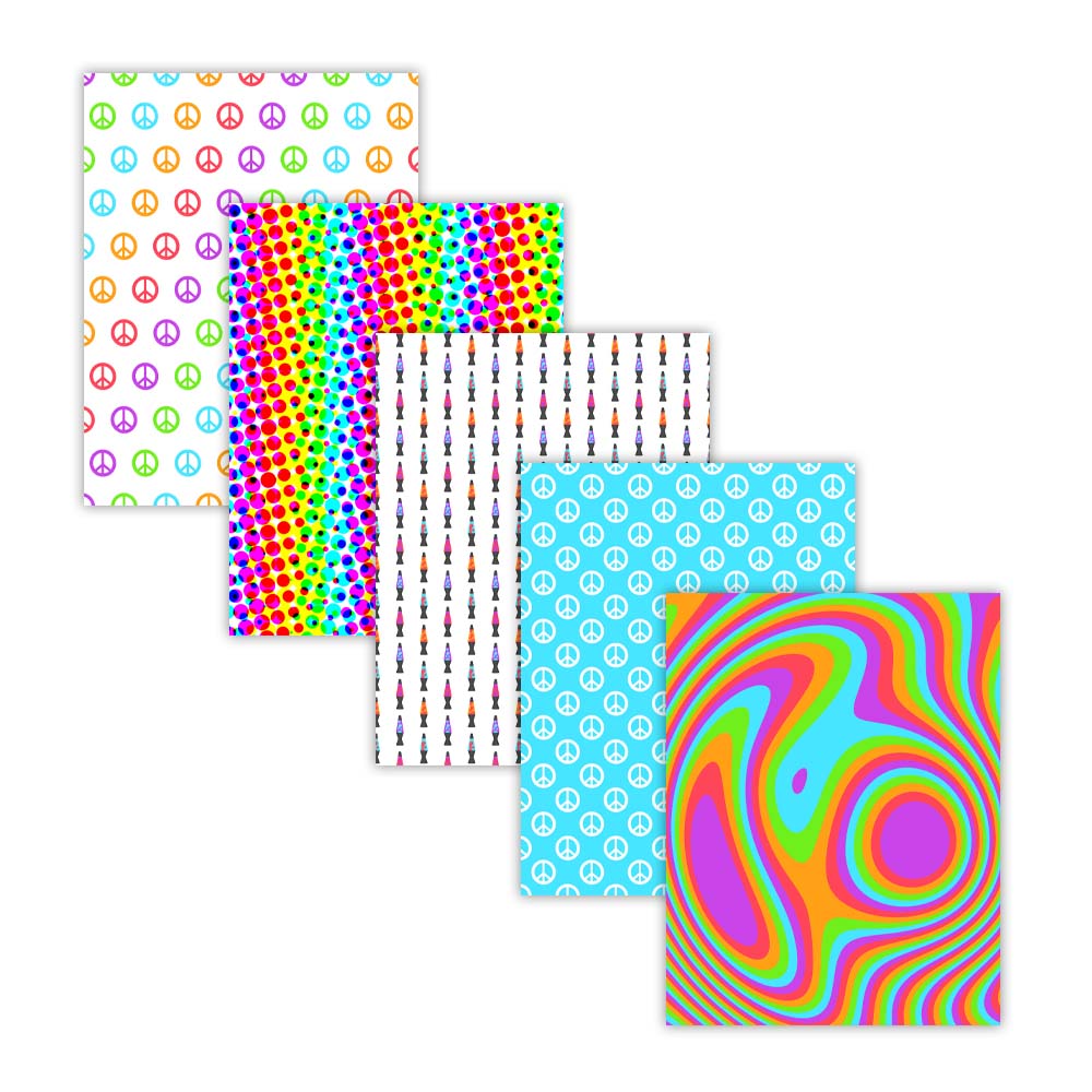 Printable Groovy 60s Retro Digital Scrapbook Paper