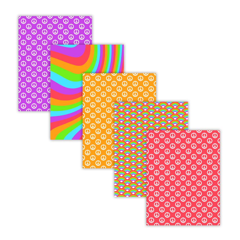 Printable Groovy 60s Retro Digital Scrapbook Paper