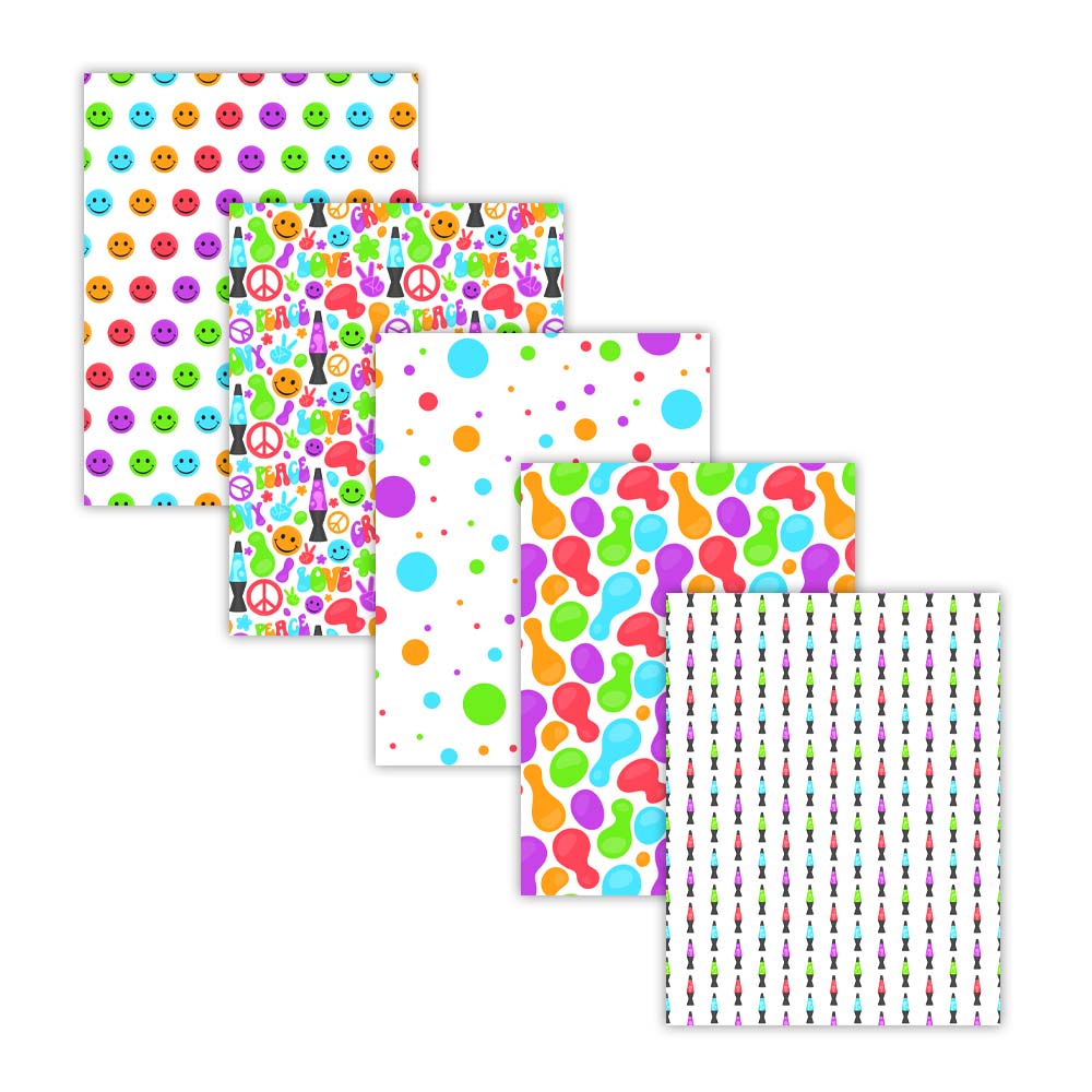 Printable Groovy 60s Retro Digital Scrapbook Paper