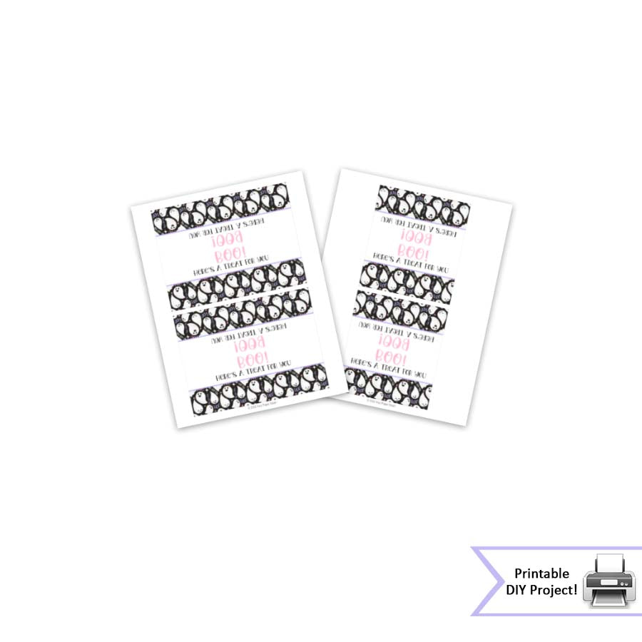 Halloween Boo Printable Treat Candy Cookie Bag Topper