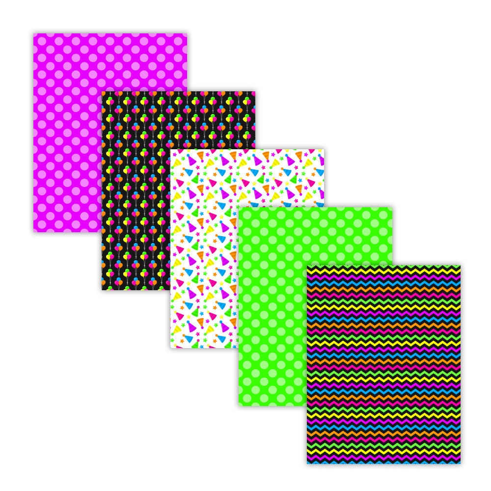 do it yourself party decorations neon birthday digital papers