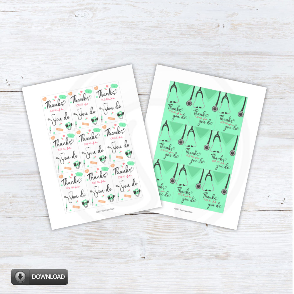 physician doctor medical professional nurse gift tags