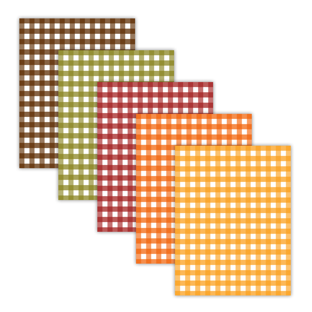 pumpkin spice colored gingham digital paper pack printable designs