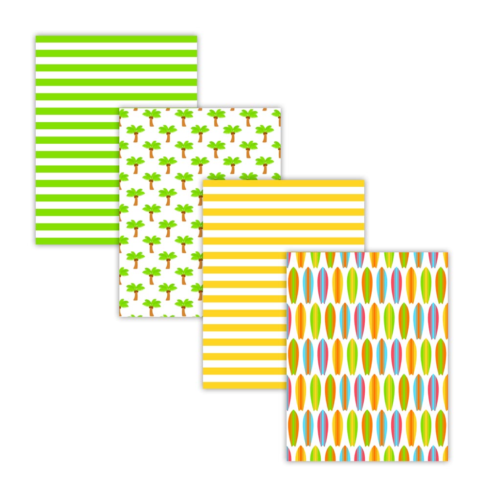 Printable Summer Beach Digital Papers