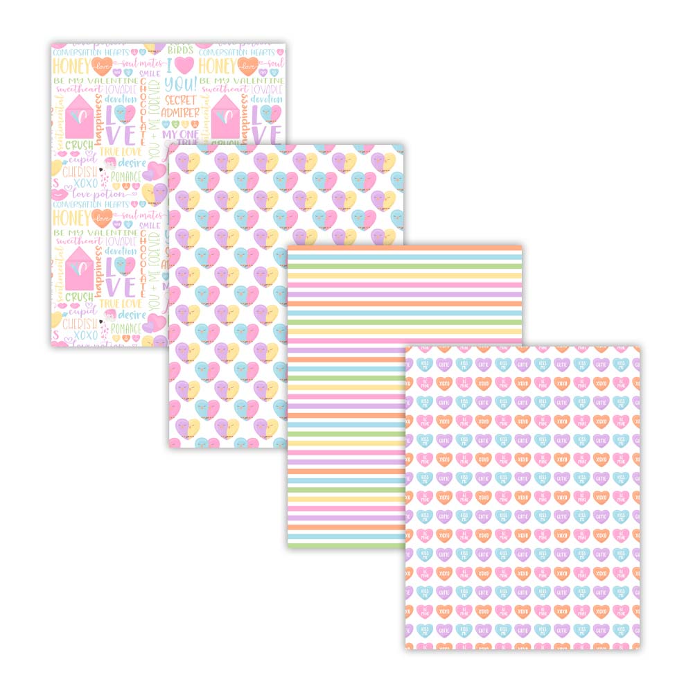 valentine's day word colage, lovebird backgrounds, conversation clipart digital scrapbook paper, pastel stripes