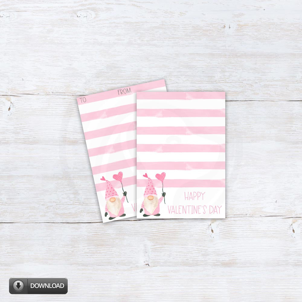 Valentine's Day printable cookie card download