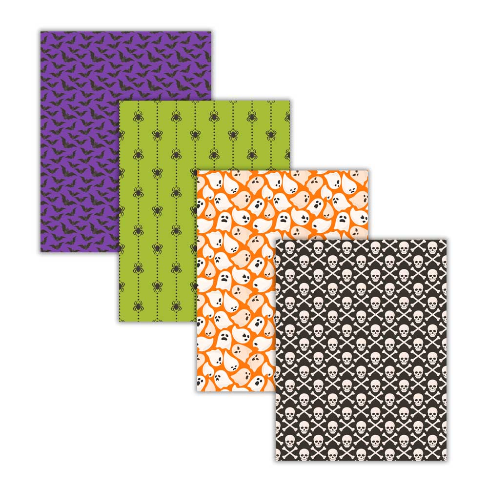 spider ghost bat background halloween spooky kids digital paper download craft supplies projects classroom bulletin board newsletter template