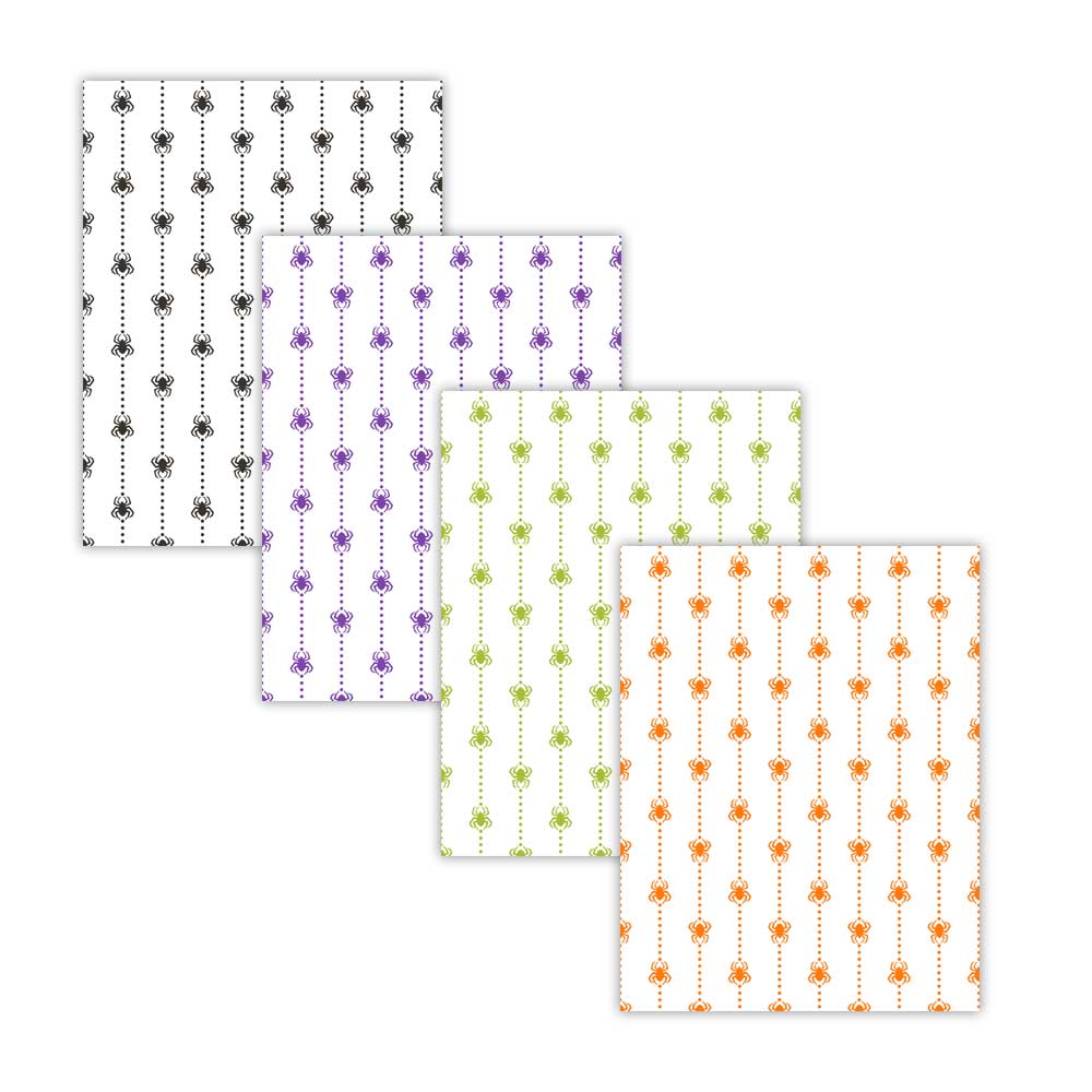 Printable Halloween Spider Digital Paper Pack