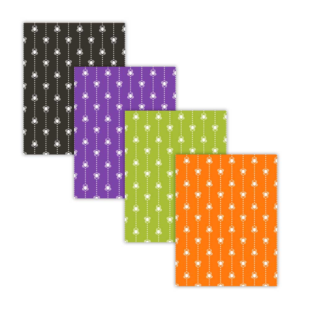 Printable Halloween Spider Digital Paper Pack