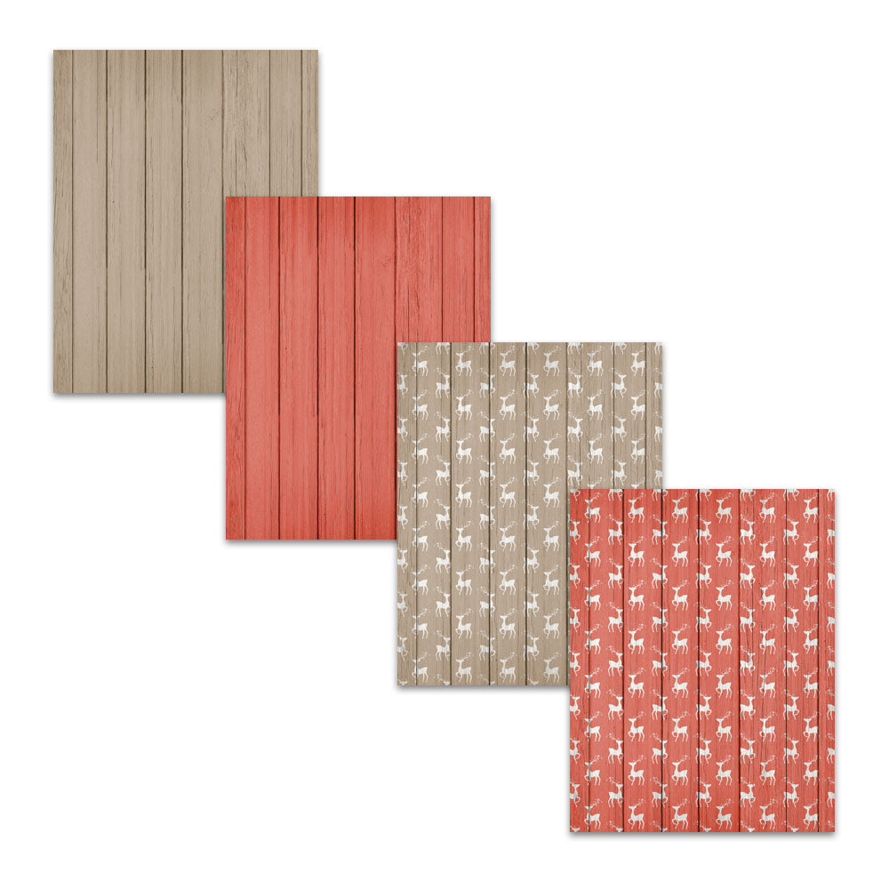 8.5x11" Rustic Christmas Wood Digital Papers & Backgrounds