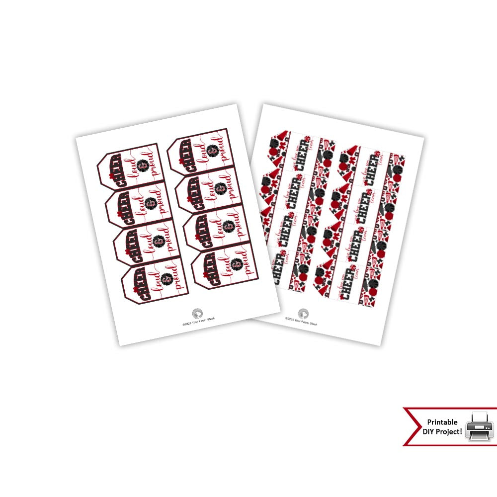 cheer loud and proud cheerleading team squad mom gift tag