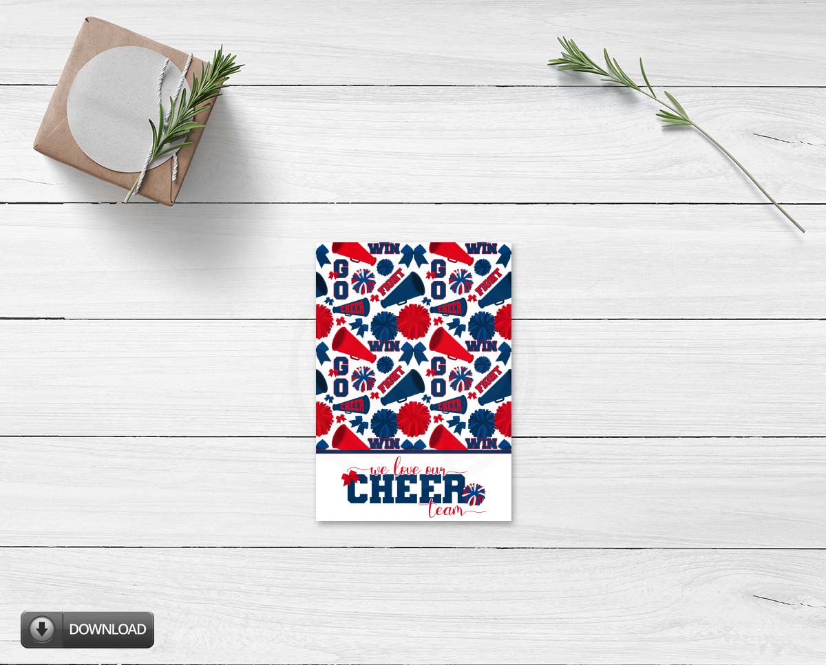 cheer mom coach mini cookie card printable