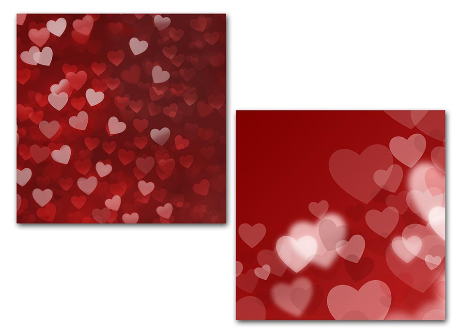 Red And Pink Bokeh Digital Scrapbook Paper Backgrounds