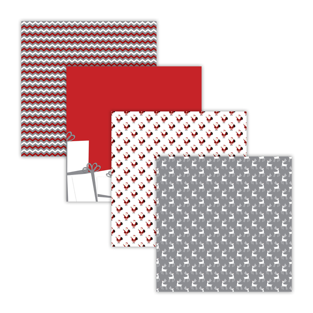 red gray chevron gift santa claus reindeer digital scrapbook papers backgrounds instant download yourpaperstash your paper stash craft supplies card making