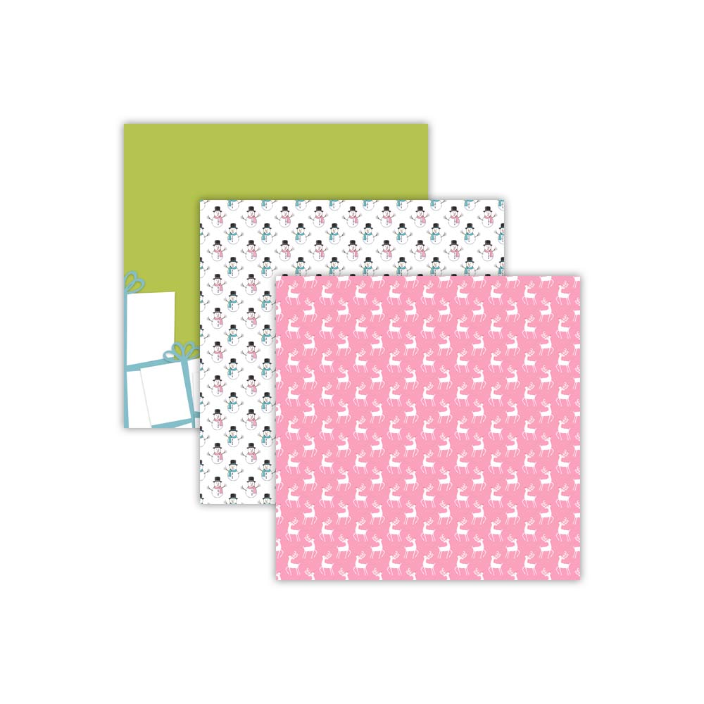 Retro Christmas Digital Scrapbook Paper Backgrounds