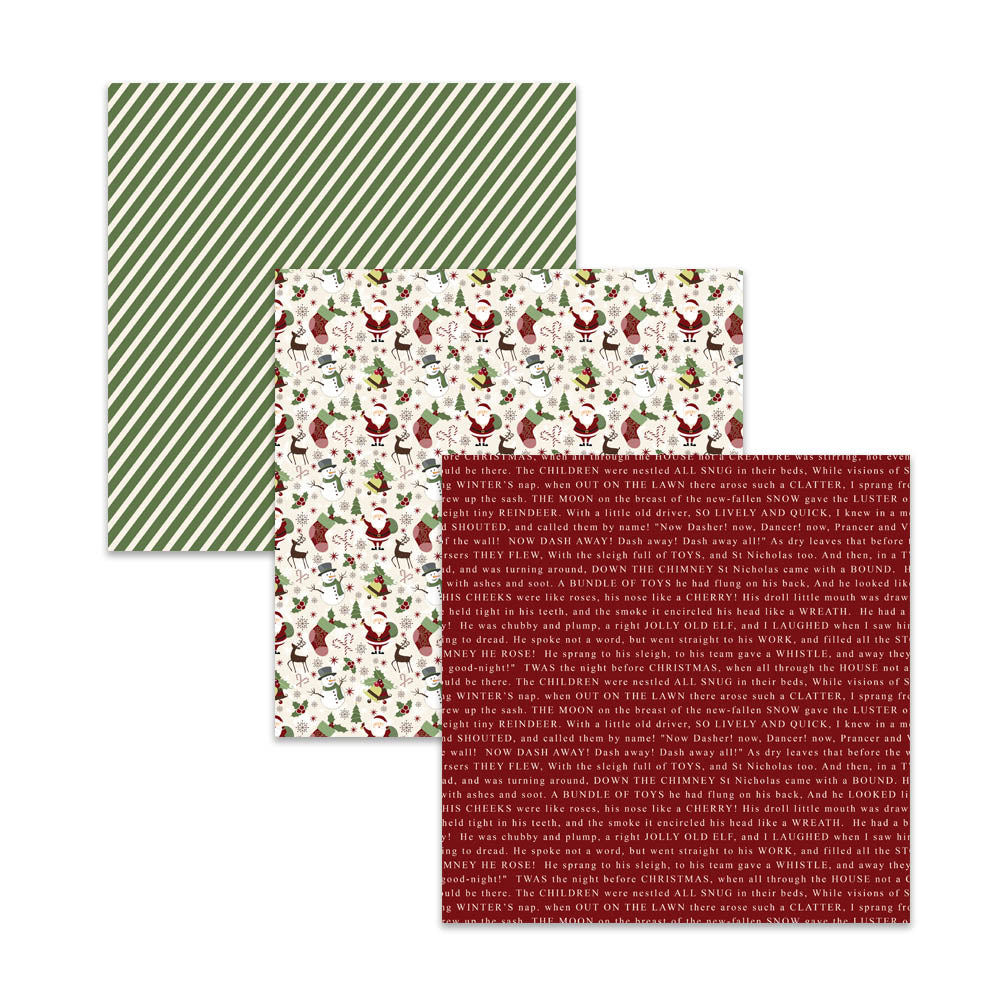 Traditional Christmas Digital Scrapbook Paper Pack