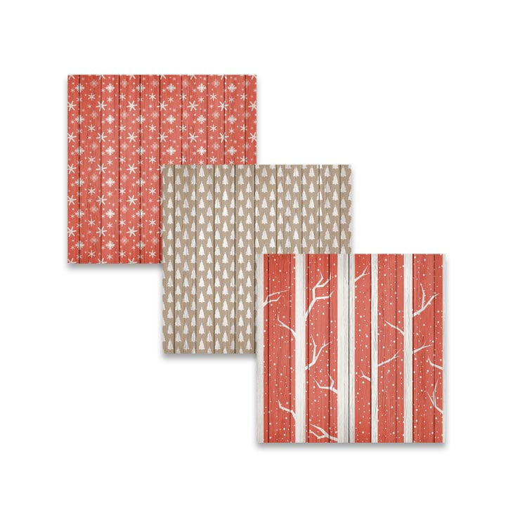Rustic Holiday Wood Digital Scrapbook Papers