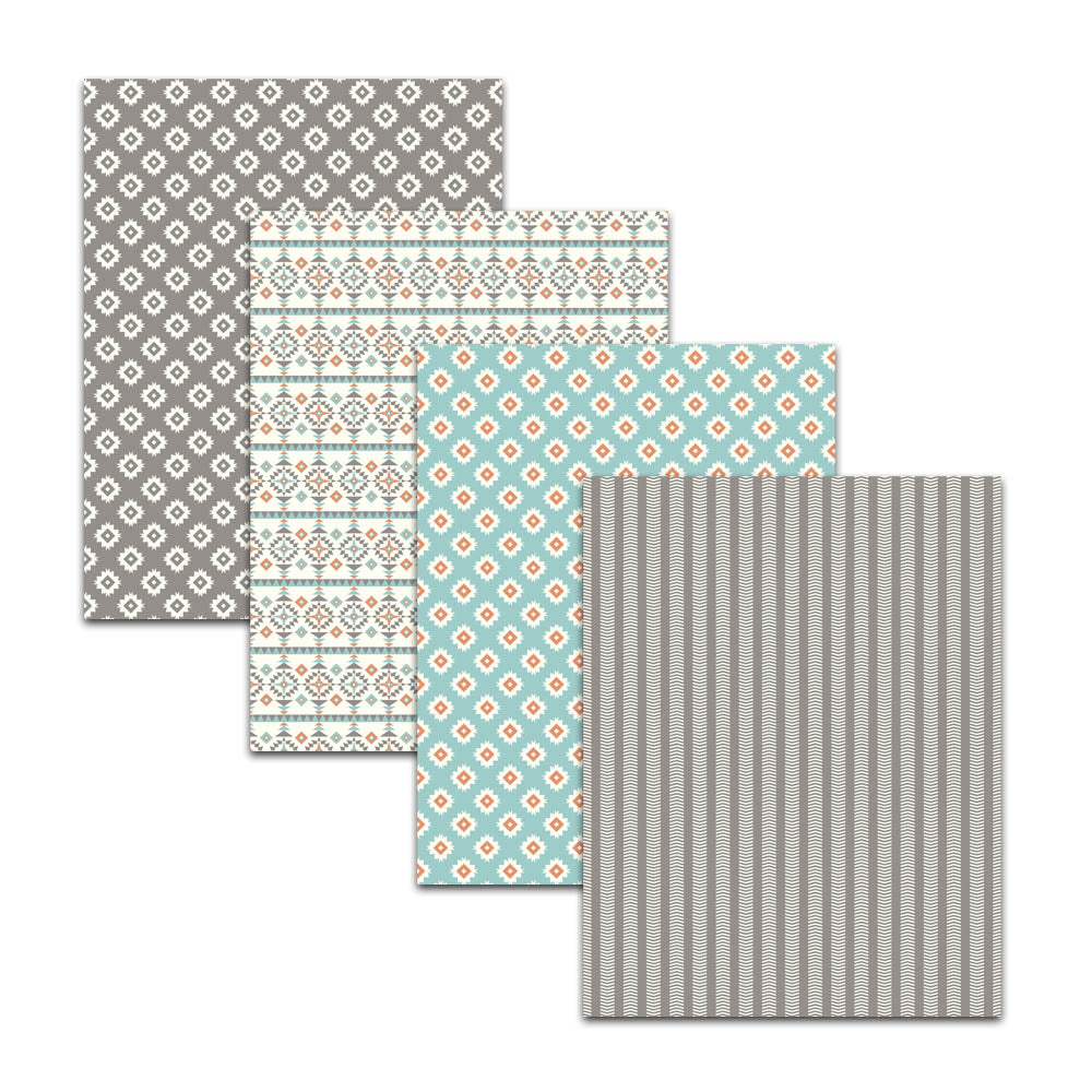 Printable Aztec Digital Scrapbook Papers and Backgrounds