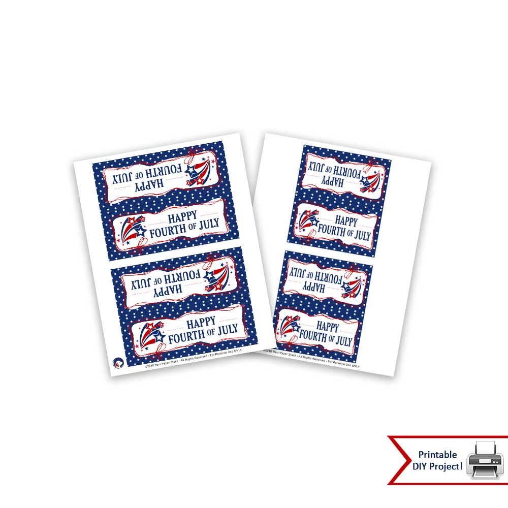 Printable Patriotic 4th of July Bag Toppers