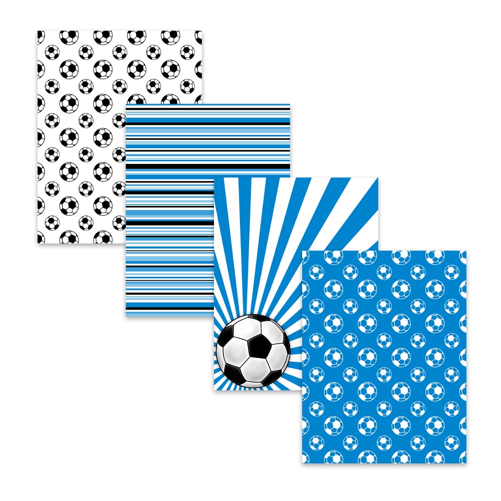 8.5x11" Soccer Football Sports Digital Scrapbook Papers