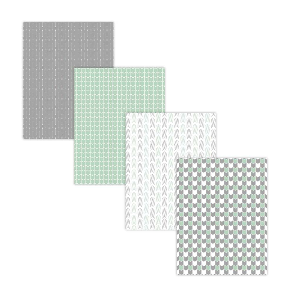 Mint Green and Gray Arrow and Digital Papers and Backgrounds