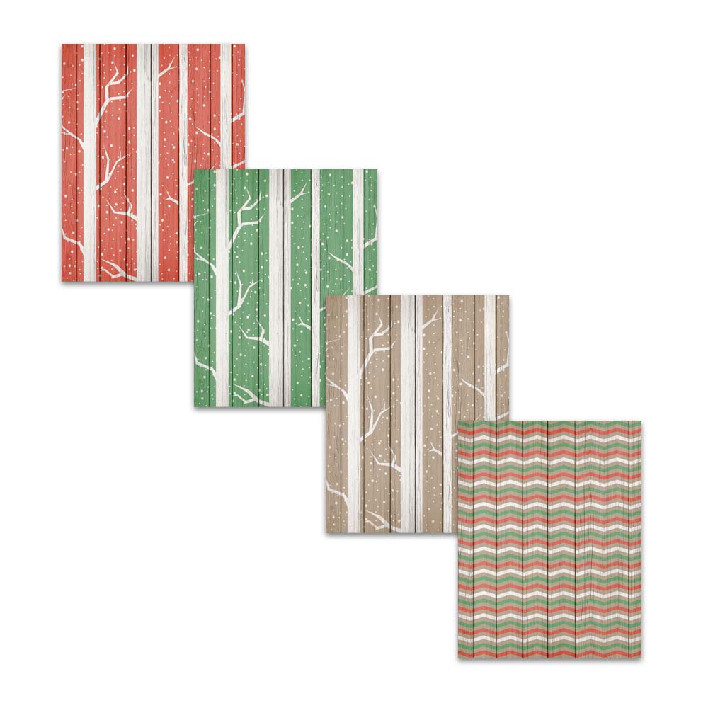 8.5x11 Rustic Farmhouse Christmas Wood Digital Scrapbook Paper