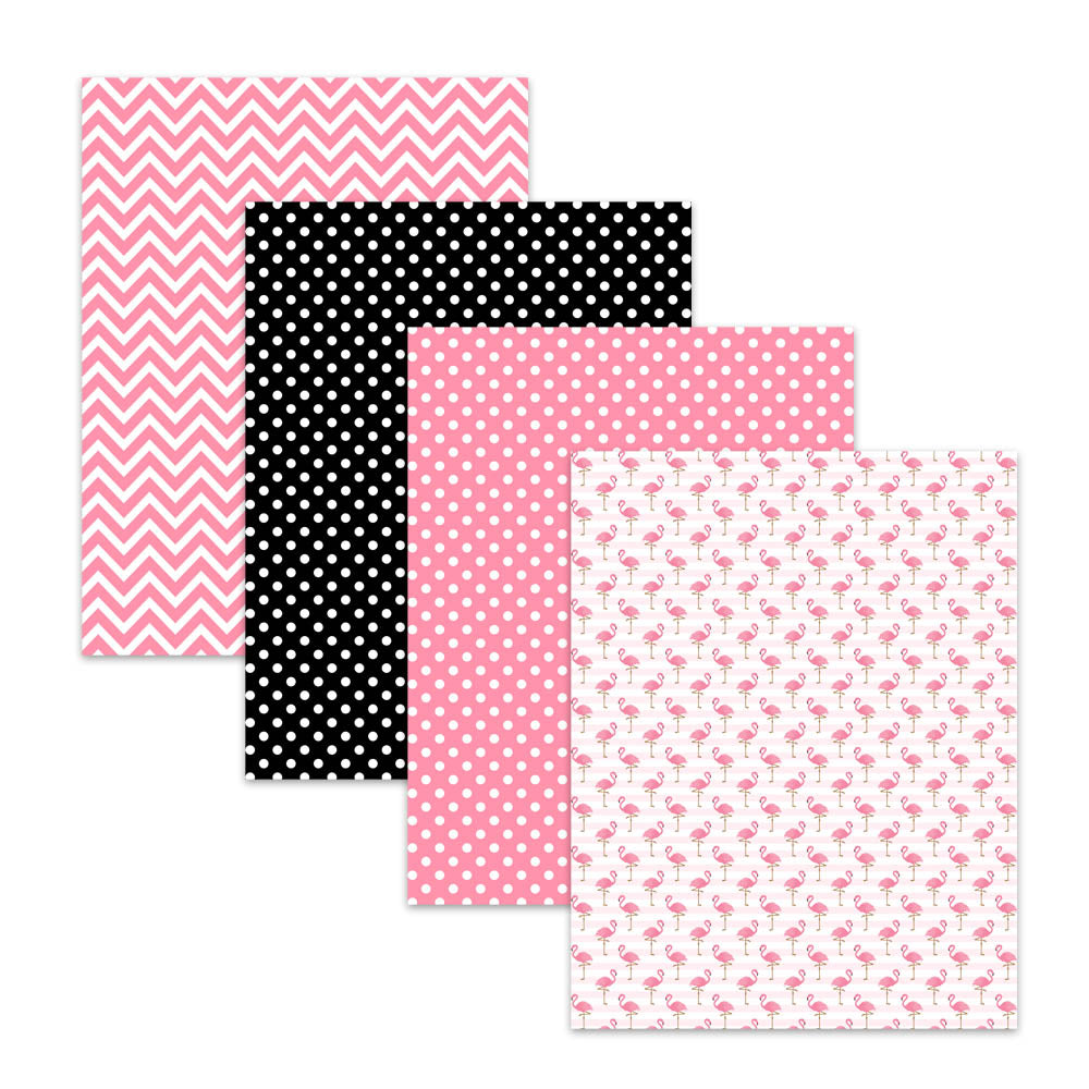 pink chevron polka dot digital scrapbook paper