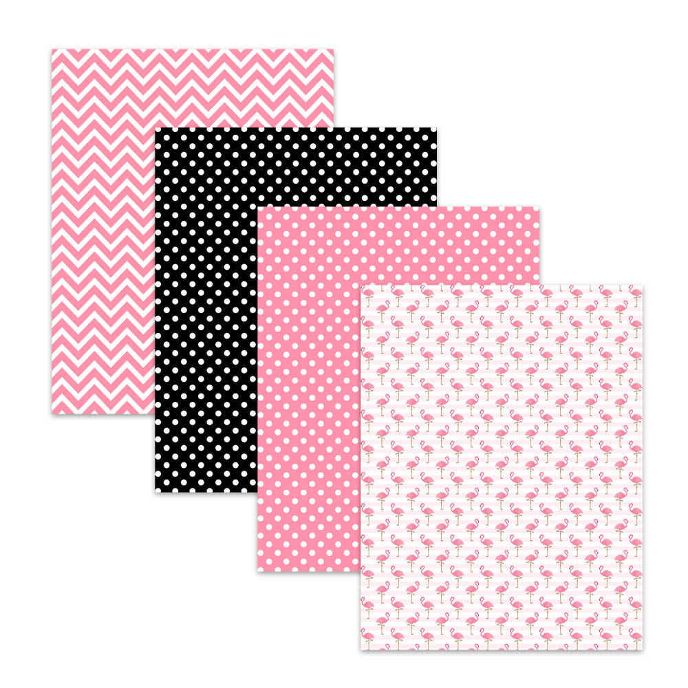 pink chevron polka dot digital scrapbook paper