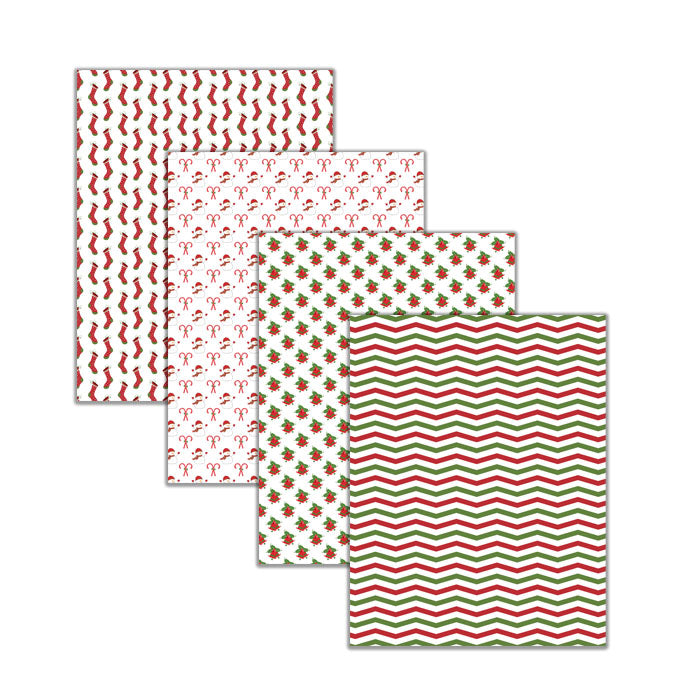 8.5x11" Christmas & Holiday Digital Scrapbooking Papers & Backgrounds
