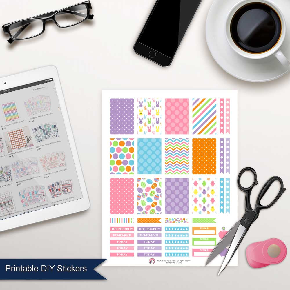 easter weekly planner sticker kit