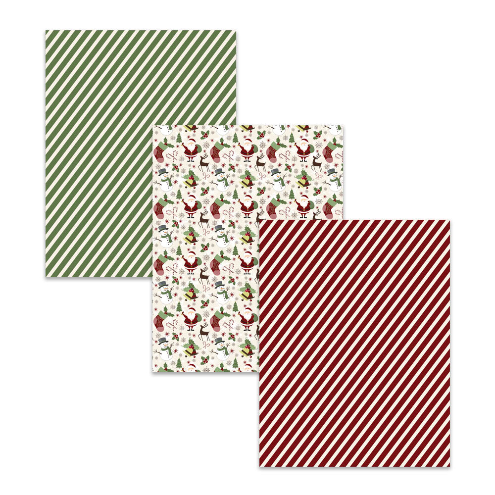 8.5x11 Traditional Christmas Digital Scrapbooking Paper