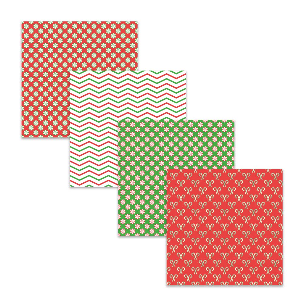 Old Fashion Christmas Candy Digital Scrapbook Papers