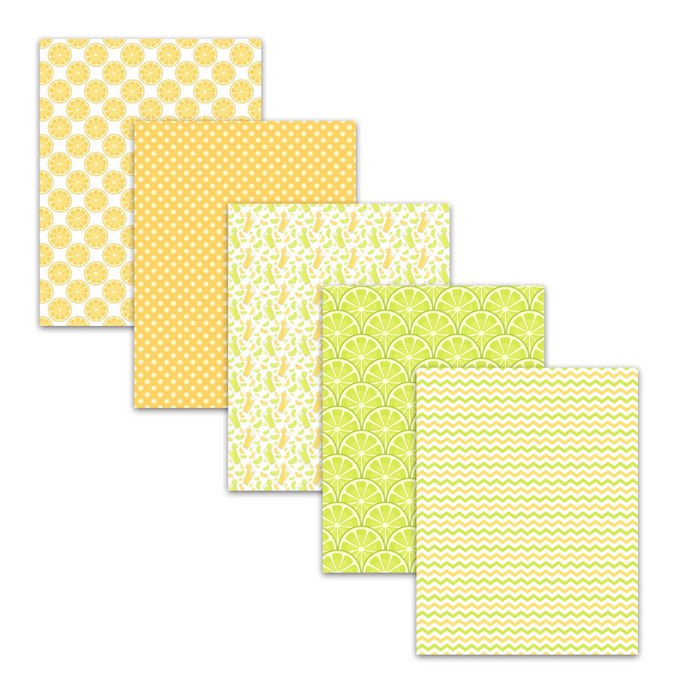 8.5x11" Lemon Lime Digital Papers and Backgrounds