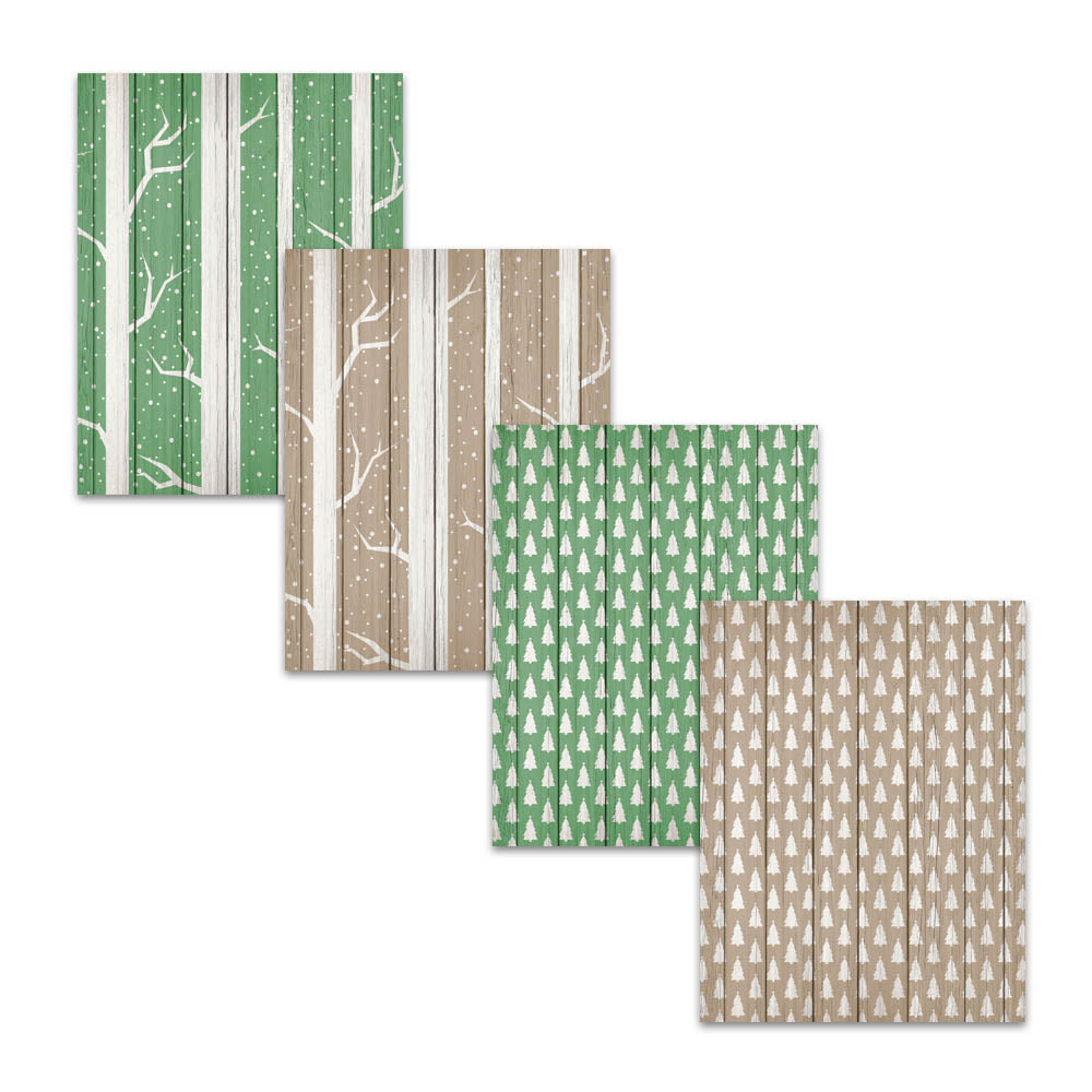 Rustic Christmas Wood Digital Paper Pack / Farmhouse Christmas