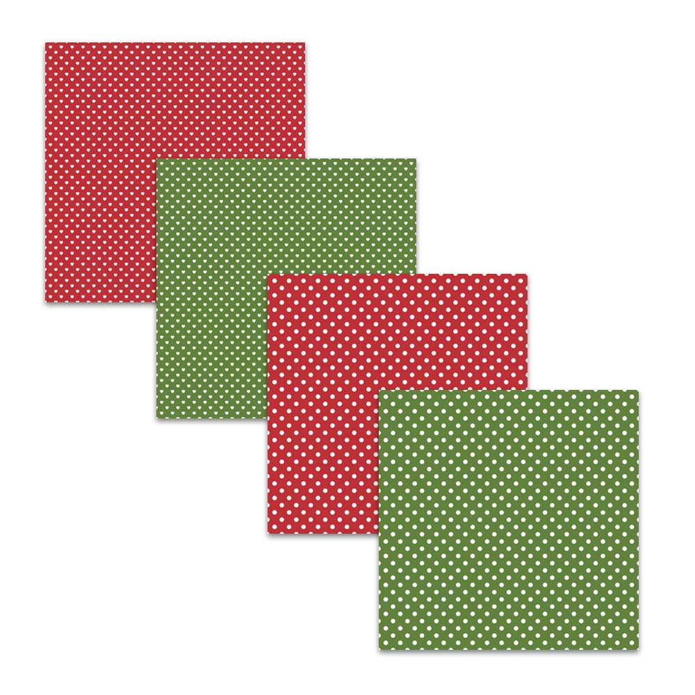 Red & Green Digital Paper Pack for Christmas Scrapbooking Pages