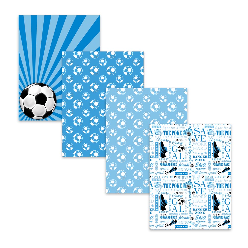 8.5x11" Soccer Football Sports Digital Scrapbook Papers