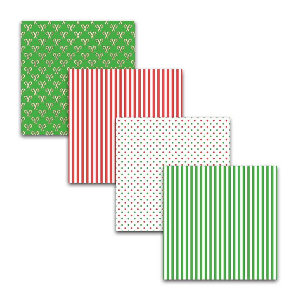 Old Fashion Christmas Candy Digital Scrapbook Papers