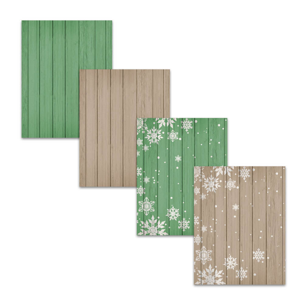 Rustic Christmas Wood Digital Paper Pack / Farmhouse Christmas