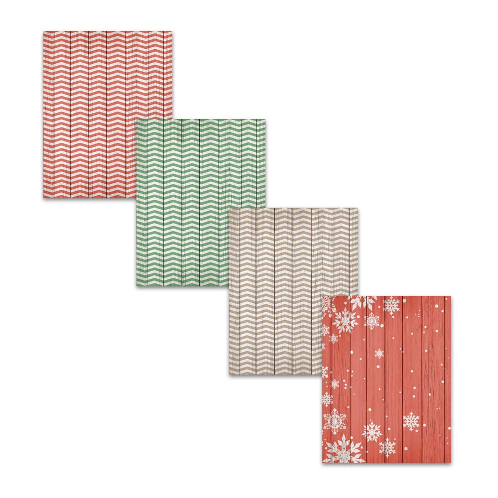 8.5x11 Rustic Farmhouse Christmas Wood Digital Scrapbook Paper