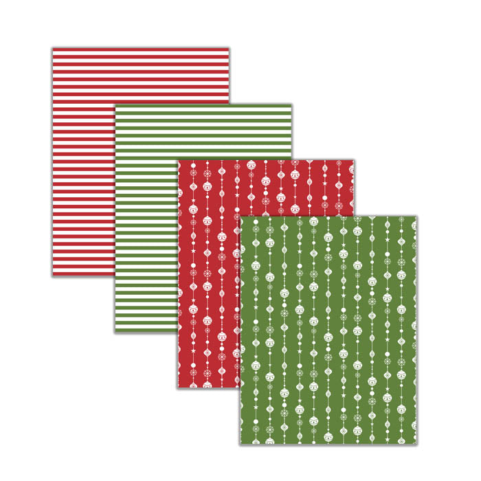 8.5x11" Christmas & Holiday Digital Scrapbooking Papers & Backgrounds