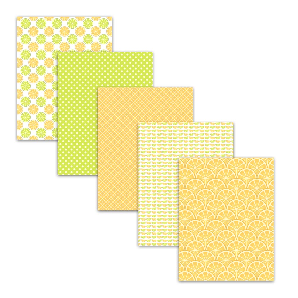 8.5x11" Lemon Lime Digital Papers and Backgrounds