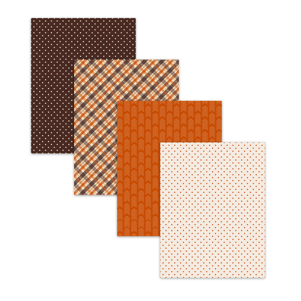 8.5x11" Thanksgiving and Autumn Digital Scrapbooking Papers