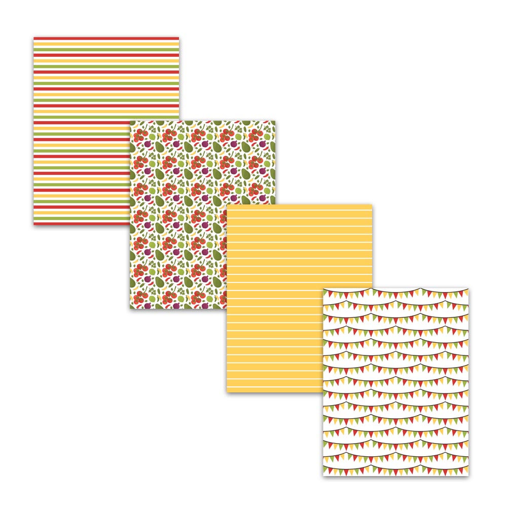 8.5x11" Holy Guacamole Fiesta Digital Papers
