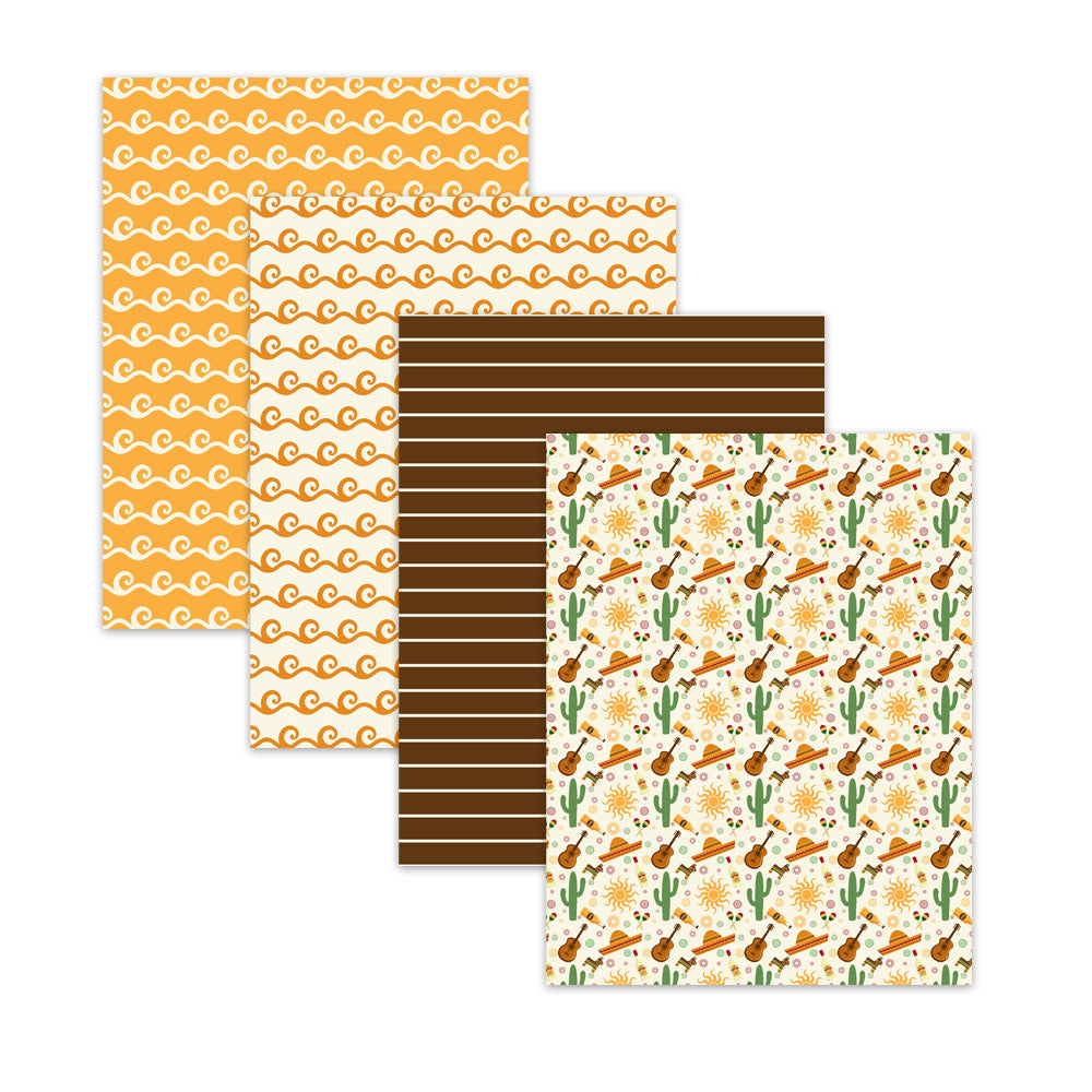 fiesta digital paper pack summer scrapbooking