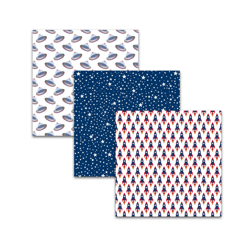 Space Theme Digital Scrapbook Papers & Background Patterns