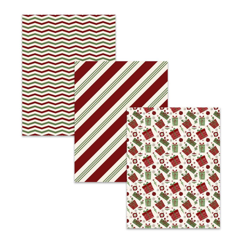 8.5x11 Traditional Christmas Digital Scrapbooking Paper